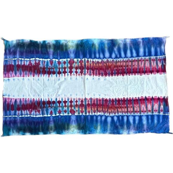 Hand tie dyed trans pride tapestry flag 32x52 inches LGBTQIA - Picture 1 of 7